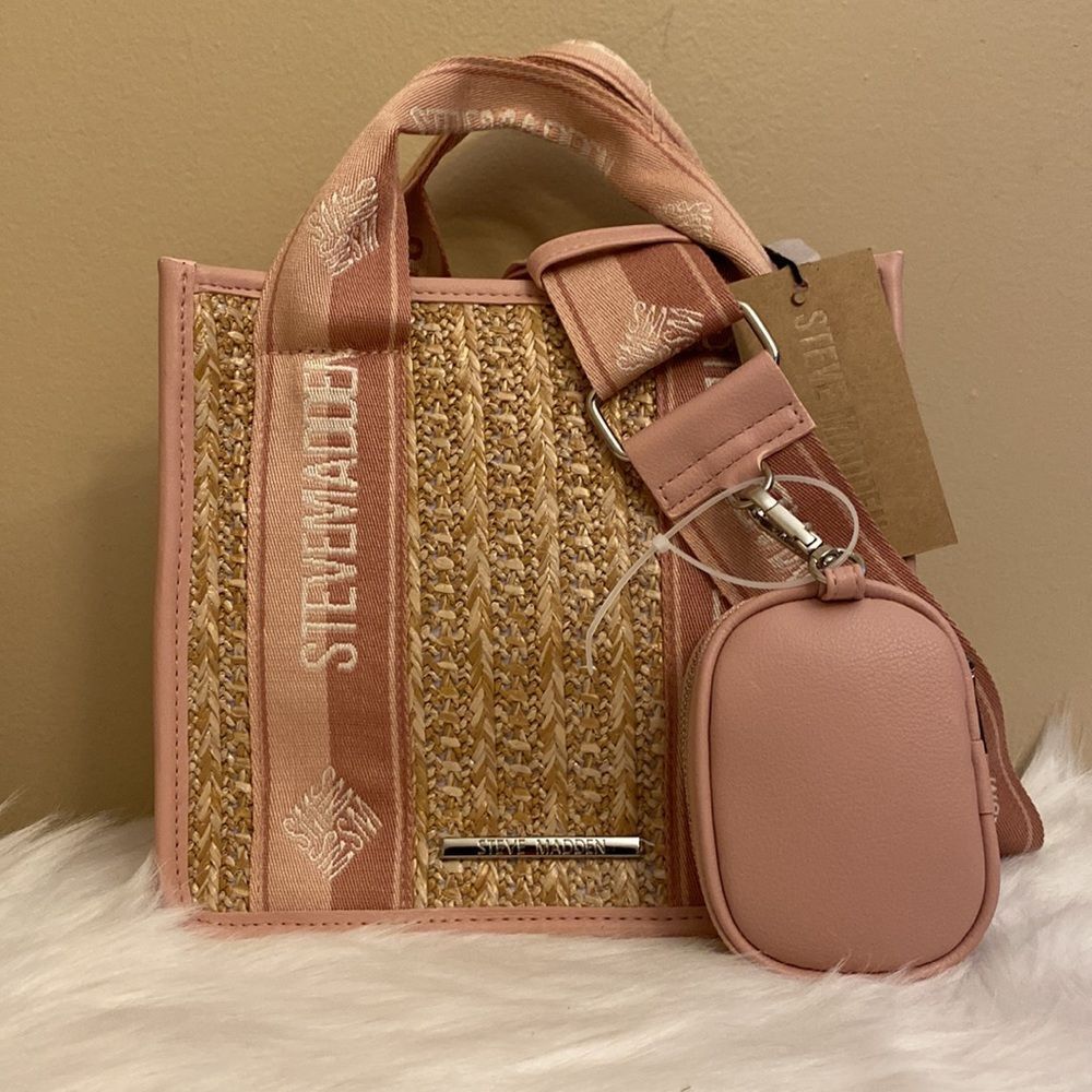 NWT Steve Madden (Bwebber)Satchel/Crossbody/Canvas Viral TikTok Bag - Tweed - Picture 1 of 12